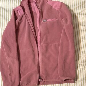 Figs Soft Pink Fleece Jacket